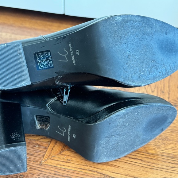 Classic black leather platform boots from Spain. Bimani -- Size 40. - Picture 5 of 5